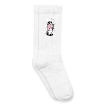 Lustiges Einhorn - Kinder Tennissocken - Weiß - Rechts