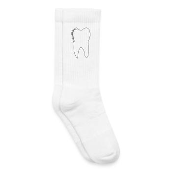 molar tooth - Kids Tennis Socks - white - Right