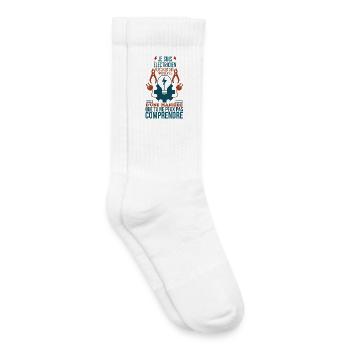 Je suis un électricien - Chaussettes de tennis bio enfant - blanc - Droite
