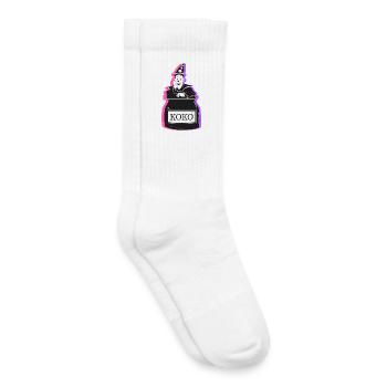 koko clown - Chaussettes de tennis bio enfant - blanc - Droite