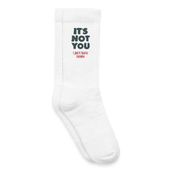 I hate people - Kids Tennis Socks - white - Right