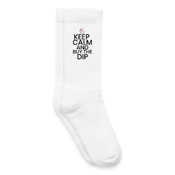 Buy the dip bitcoin crypto - Kids Tennis Socks - white - Right