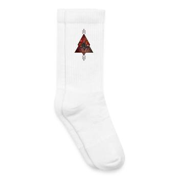 Impressive skeleton with skulls. - Kids Tennis Socks - white - Right