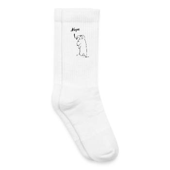Grumpy bunny "Nope" - Kids Tennis Socks - white - Right