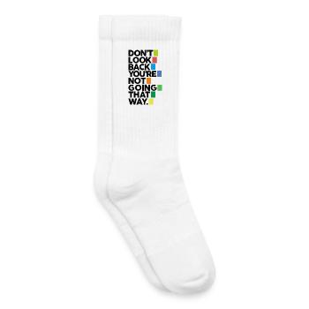 Ne regardez pas en arrière - Chaussettes de tennis bio enfant - blanc - Droite
