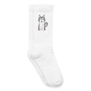 Hund Cartoon Amazing Siberian Husky - Kinder Tennissocken - Weiß - Rechts
