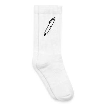 Schreiben Stift Schattenfigur transparent - Kinder Tennissocken - Weiß - Rechts