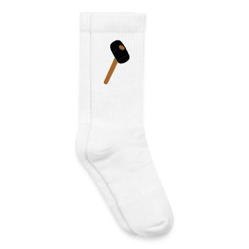 Marteau en caoutchouc - Chaussettes de tennis bio enfant - blanc - Droite