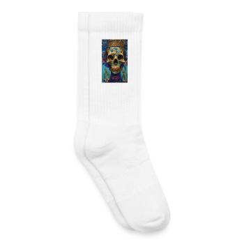 Beau crâne fantastique - Chaussettes de tennis bio enfant - blanc - Droite