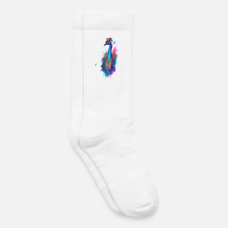 Pfau - Kinder Tennissocken - Weiß