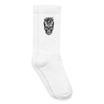 Cool Skull - Kinder Tennissocken - Weiß - Rechts