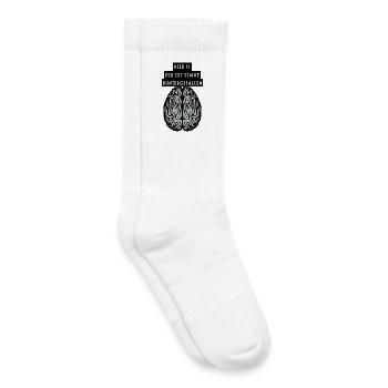 Hier!! Dir Ist Etwas Runtergefallen - Kinder Tennissocken - Weiß - Rechts