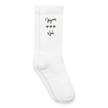 BONNE ANNEE. SAINT SYLVESTRE. NOUVELLE ANNÉE - Chaussettes de tennis bio enfant - blanc - Droite