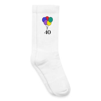 JAHRESTAG. ALLES GUTE ZUM GEBURTSTAG. ALLES GUTE ZUM GEBURTSTAG. - Kinder Tennissocken - Weiß - Rechts