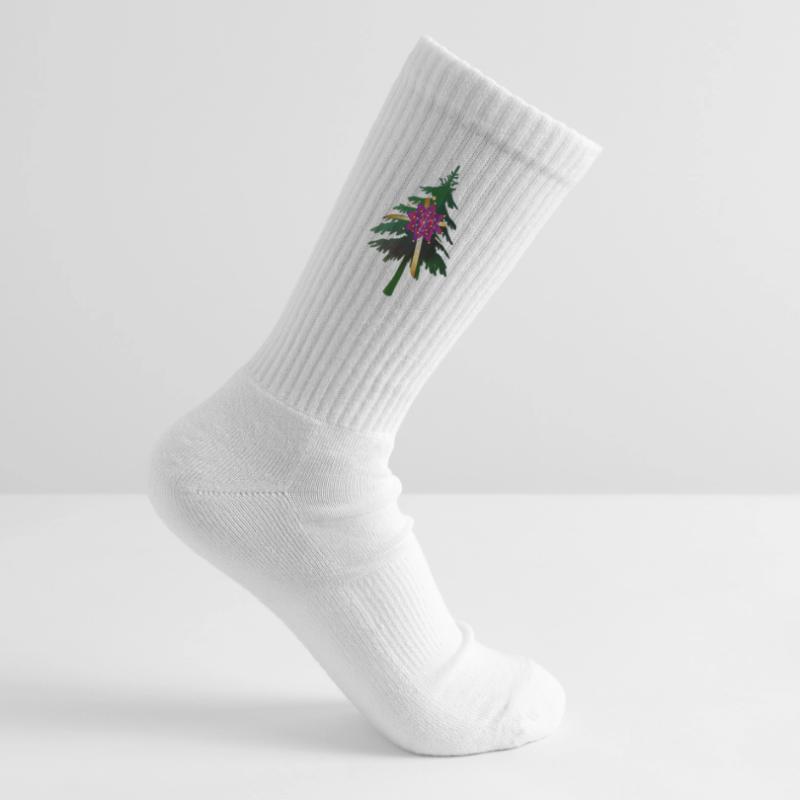 Christbaum oder Weihnachtsbaum & Geschenkschleife Kinder Tennissocken