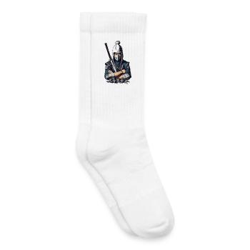 Guerrier samouraï - Chaussettes de tennis bio enfant - blanc - Droite