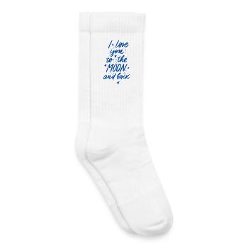 I love you to the moon and back - Kids Tennis Socks - white - Right