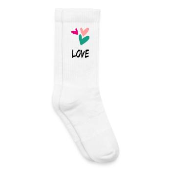 VALENTINSTAG. Junggesellinnenabschied. ICH LIEBE DICH. ICH LIEBE DICH. LIEBE - Kinder Tennissocken - Weiß - Rechts