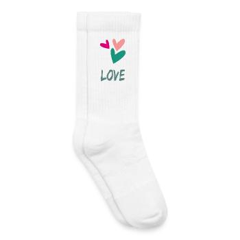 VALENTINE'S DAY. Bachelorette party. I LOVE YOU. I LOVE YOU. LOVE - Kids Tennis Socks - white - Right