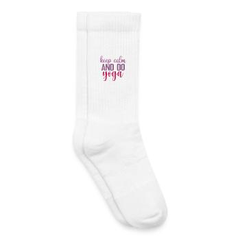 Keep Calm and Do Yoga - Kids Tennis Socks - white - Right