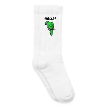 Perroquet disant Oiseaux Zoo Animaux Amoureux Des Oiseaux - Chaussettes de tennis bio enfant - blanc - Droite