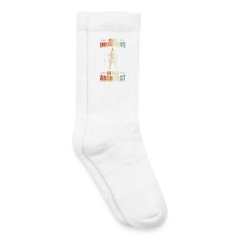 Ne sous-estimez jamais un vieil architecte - Chaussettes de tennis bio enfant - blanc - Droite