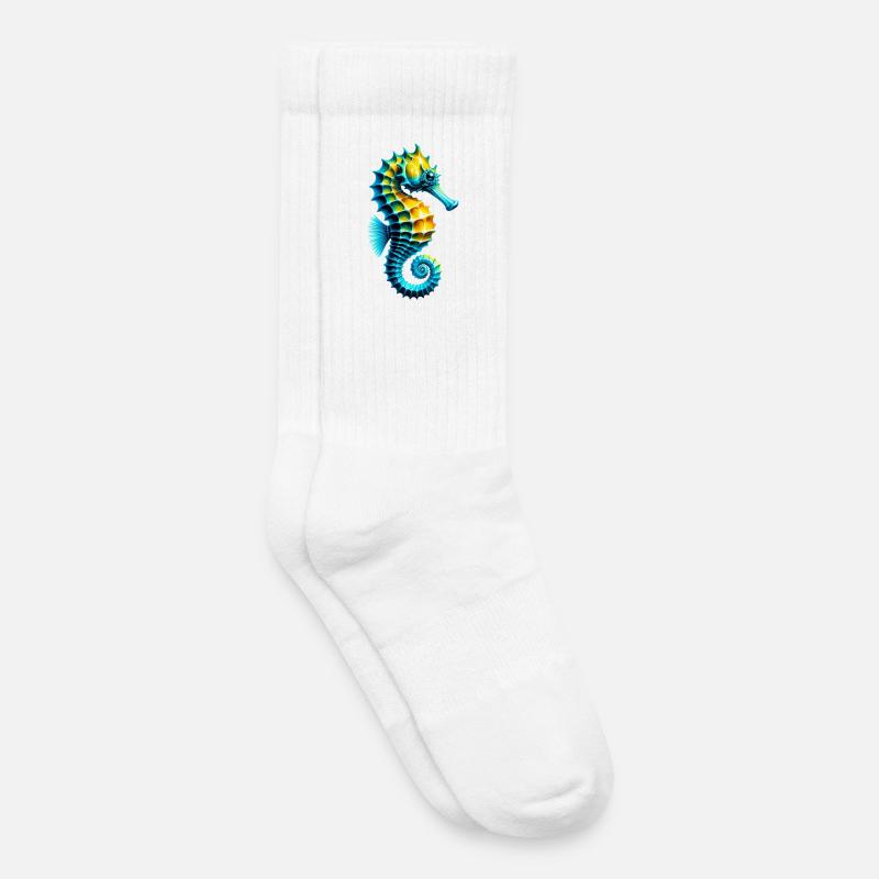 Seepferdchen - Kinder Tennissocken - Weiß