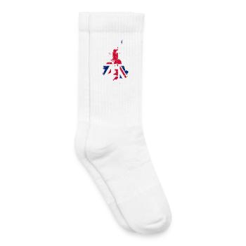 United Kingdom Flag Landscape England - Kids Tennis Socks - white - Right