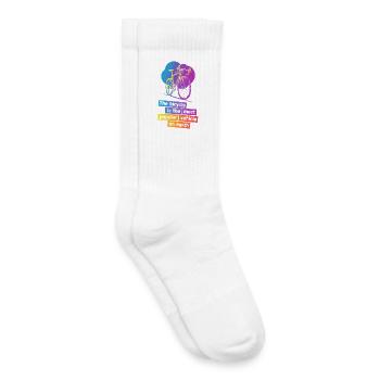 Conception d’illustration de vélo coloré - Chaussettes de tennis bio enfant - blanc - Droite