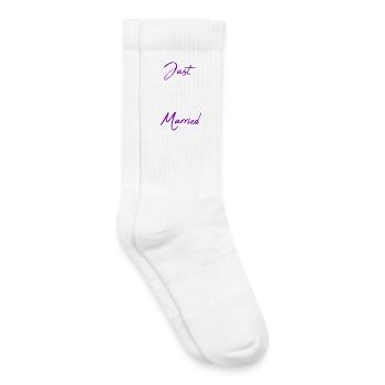 GERADE VERHEIRATET. Junggesellinnenabschied. VALENTINSTAG. PAAR - Kinder Tennissocken - Weiß - Rechts