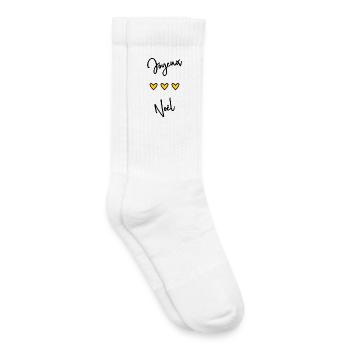 WEIHNACHTEN. FROHE WEIHNACHTEN. FROHE WEIHNACHTEN. WEIHNACHTSMANN - Kinder Tennissocken - Weiß - Rechts