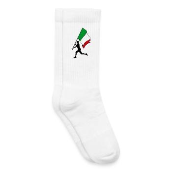 Flag Italy Man Running - Kids Tennis Socks - white - Right