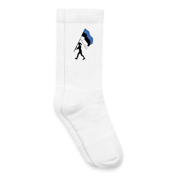 Flagge Estland Frau zu Fuß - Kinder Tennissocken - Weiß - Rechts