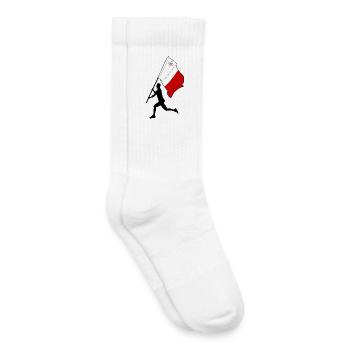 Drapeau Malte homme courant - Chaussettes de tennis bio enfant - blanc - Droite