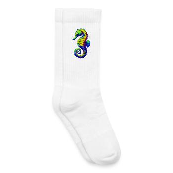 Hippocampe - Chaussettes de tennis bio enfant - blanc - Droite