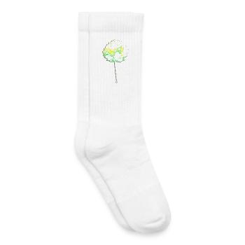 Baum Grün - rundes Blatt - Natur - Kinder Tennissocken - Weiß - Rechts