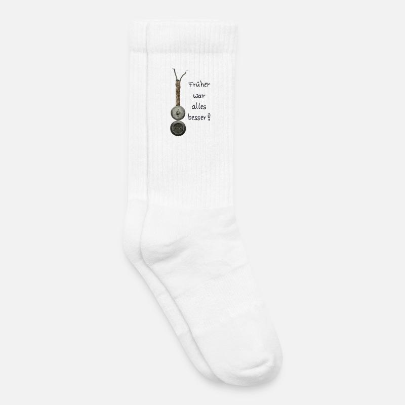 Lichtschalter mit Steckdose - Kinder Tennissocken - Weiß