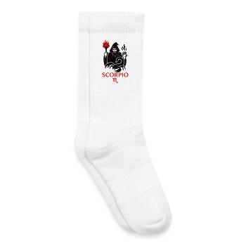 Scorpion Zodiaque Sorcier - Chaussettes de tennis bio enfant - blanc - Droite
