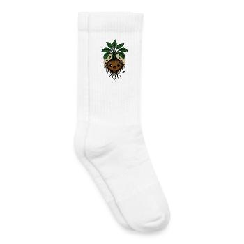 Mandrake Root Plant Cute Halloween Motif - Kids Tennis Socks - white - Right