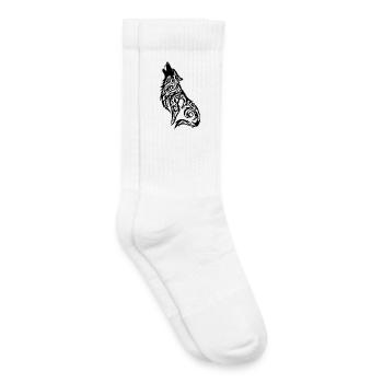 Wolf Tribal Tattoo - Kinder Tennissocken - Weiß - Rechts