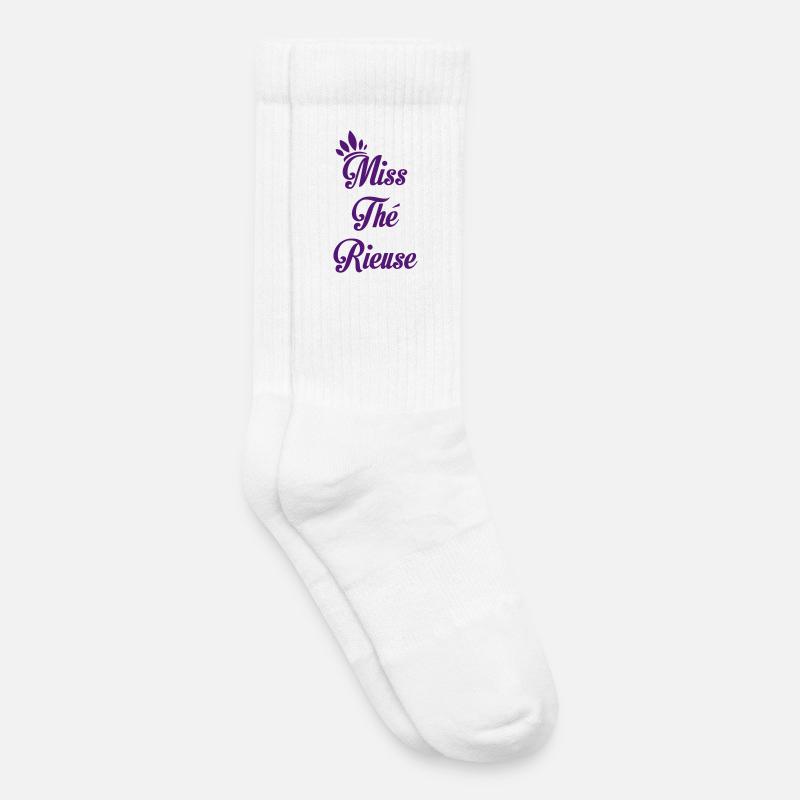 Fräulein Lachender Tee - Kinder Tennissocken - Weiß