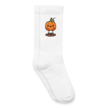 Little Pumpkin Süßer Kürbis Herbst Motiv - Kinder Tennissocken - Weiß - Rechts