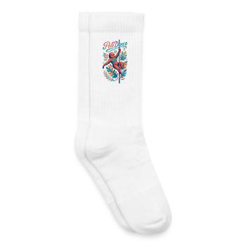 Pole Dance Faultier Poledancerin witzig Geschenk - Kinder Tennissocken - Weiß - Rechts