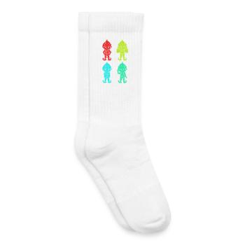 Noël Elfe de Noël Noël - Chaussettes de tennis bio enfant - blanc - Droite