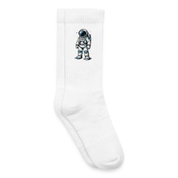 Astronaute de bande dessinée détaillé dans l’espace ouvert - Chaussettes de tennis bio enfant - blanc - Droite