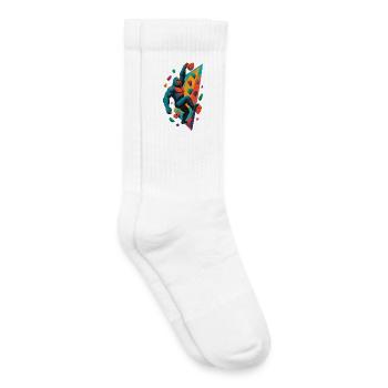 Bouldern Kletterkraft Gorilla Silberrücken Geschen - Kinder Tennissocken - Weiß - Rechts