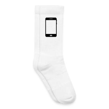 smartphone - Kids Tennis Socks - white - Right