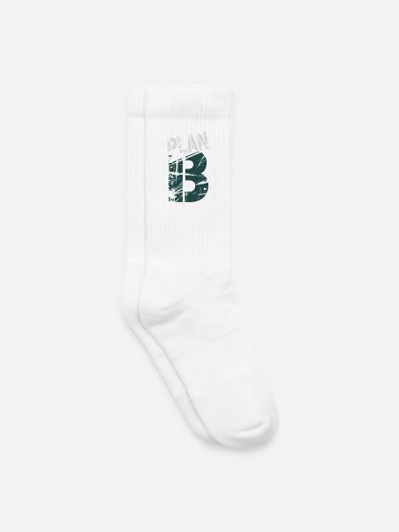 Grunge 13 Numeric Glyph - Kids Tennis Socks - white