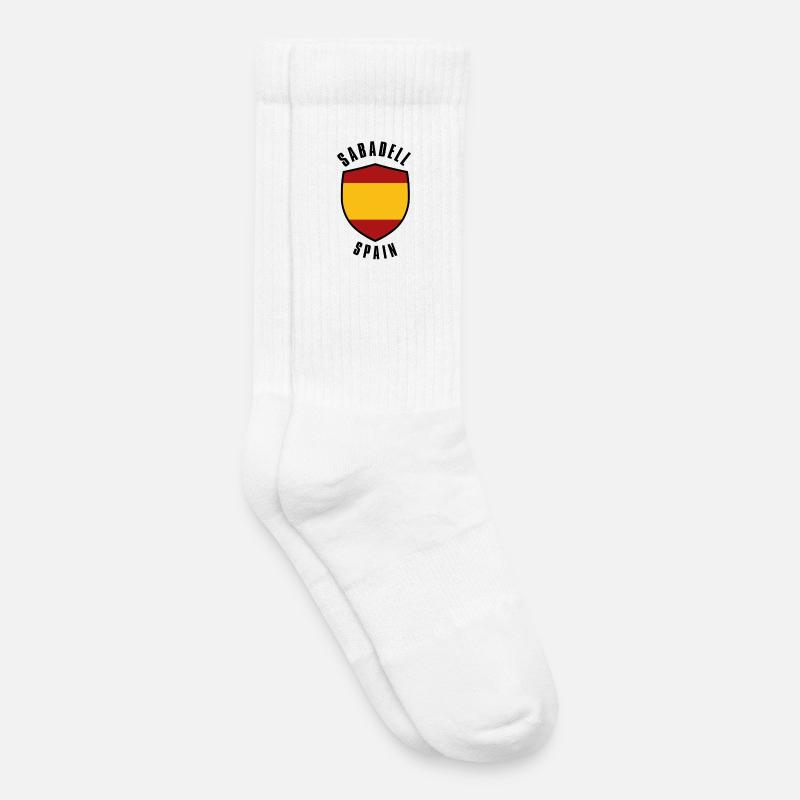 Sabadell Shield Spanien Farben - Kinder Tennissocken - Weiß