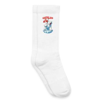 Greenland Is Not For Sale Arctic Polar Bear - Kids Tennis Socks - white - Right